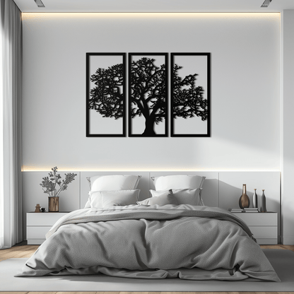 Tree of Life Metal Wall Art - Three-Panel Steel Wall Decor for Home and Office - KAF021 - Tampa Home & Garden Store