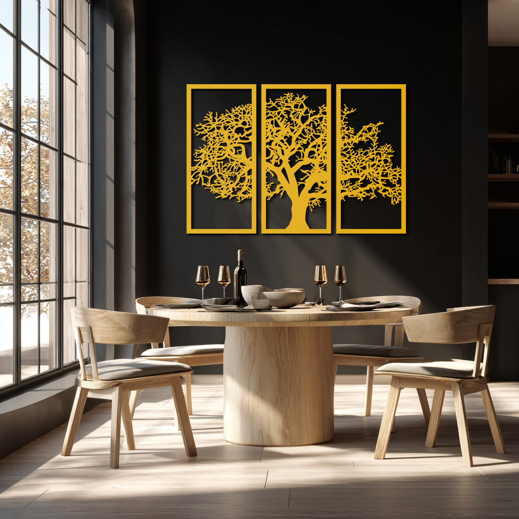 Tree of Life Metal Wall Art - Three-Panel Steel Wall Decor for Home and Office - KAF021 - Tampa Home & Garden Store