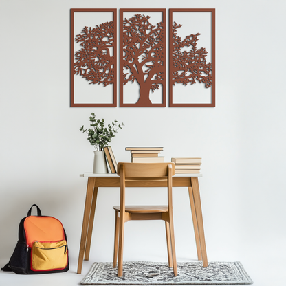 Tree of Life Metal Wall Art - Three-Panel Steel Wall Decor for Home and Office - KAF021 - Tampa Home & Garden Store