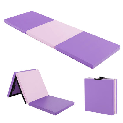 6 x 2 FT Tri-Fold Gym Mat with Handles and Removable Zippered Cover