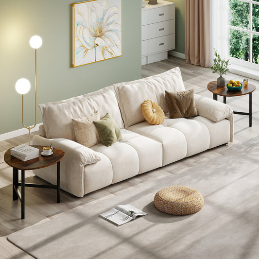 Triangle Coffee Table Oval Coffee Table with Metal Legs Industrial Center Table - Tampa Home & Garden Store
