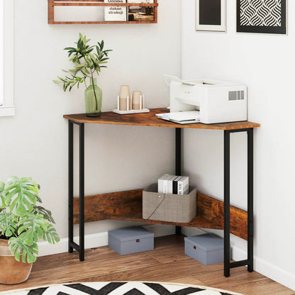 Triangle Corner Desk with Charging Station