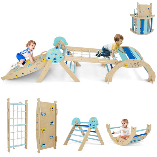 Triangle Set 8-in-1 Foldable Baby Climbing Toys Astronaut/Unicorn Theme - Tampa Home & Garden Store