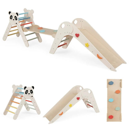 Triangle Foldable Kids Climbing Toys Panda Themed