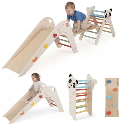 Triangle Foldable Kids Climbing Toys Panda Themed
