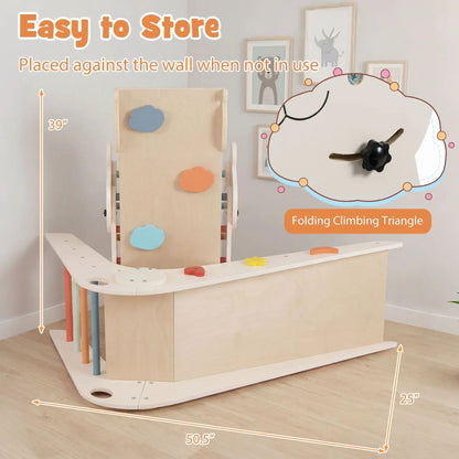 Triangle Foldable Kids Climbing Toys Panda Themed