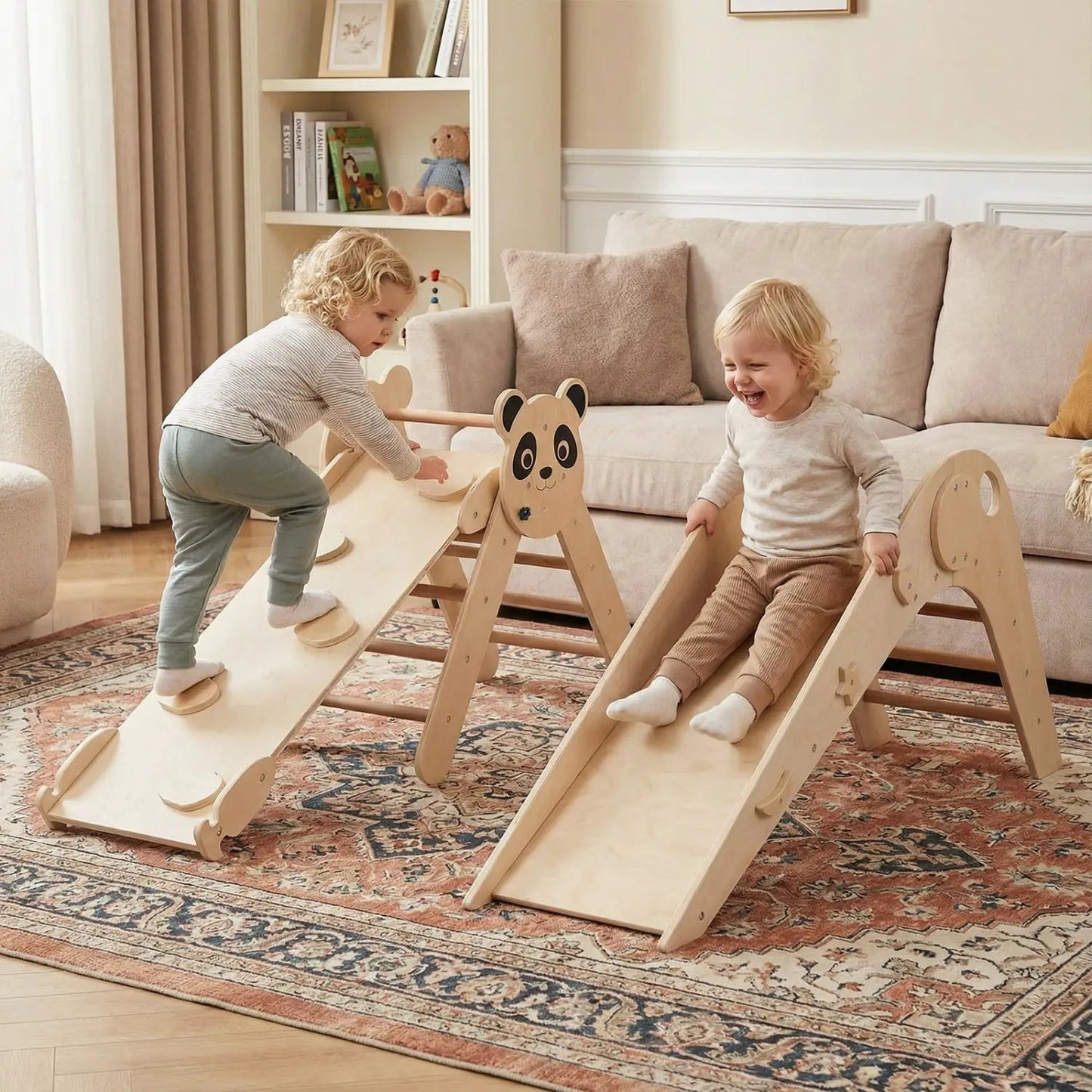 Triangle Foldable Kids Climbing Toys Panda Themed