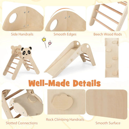 Triangle Foldable Kids Climbing Toys Panda Themed