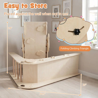 Triangle Foldable Kids Climbing Toys Panda Themed