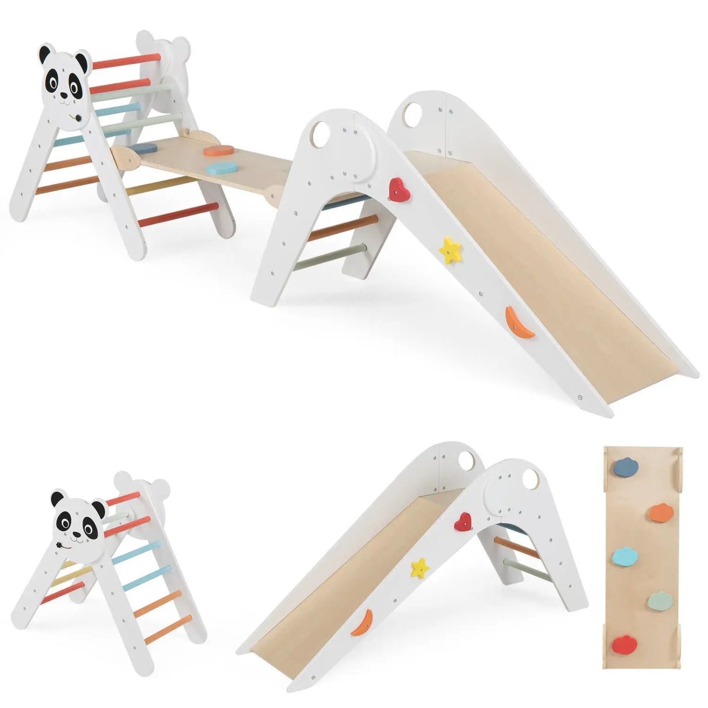 Triangle Foldable Kids Climbing Toys Panda Themed