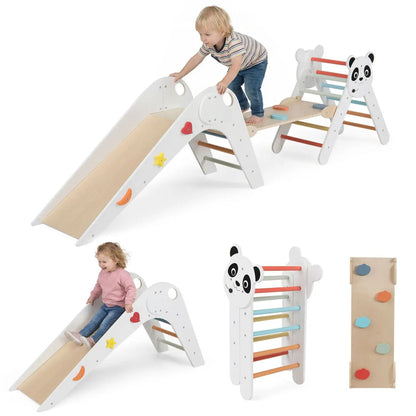 Triangle Foldable Kids Climbing Toys Panda Themed