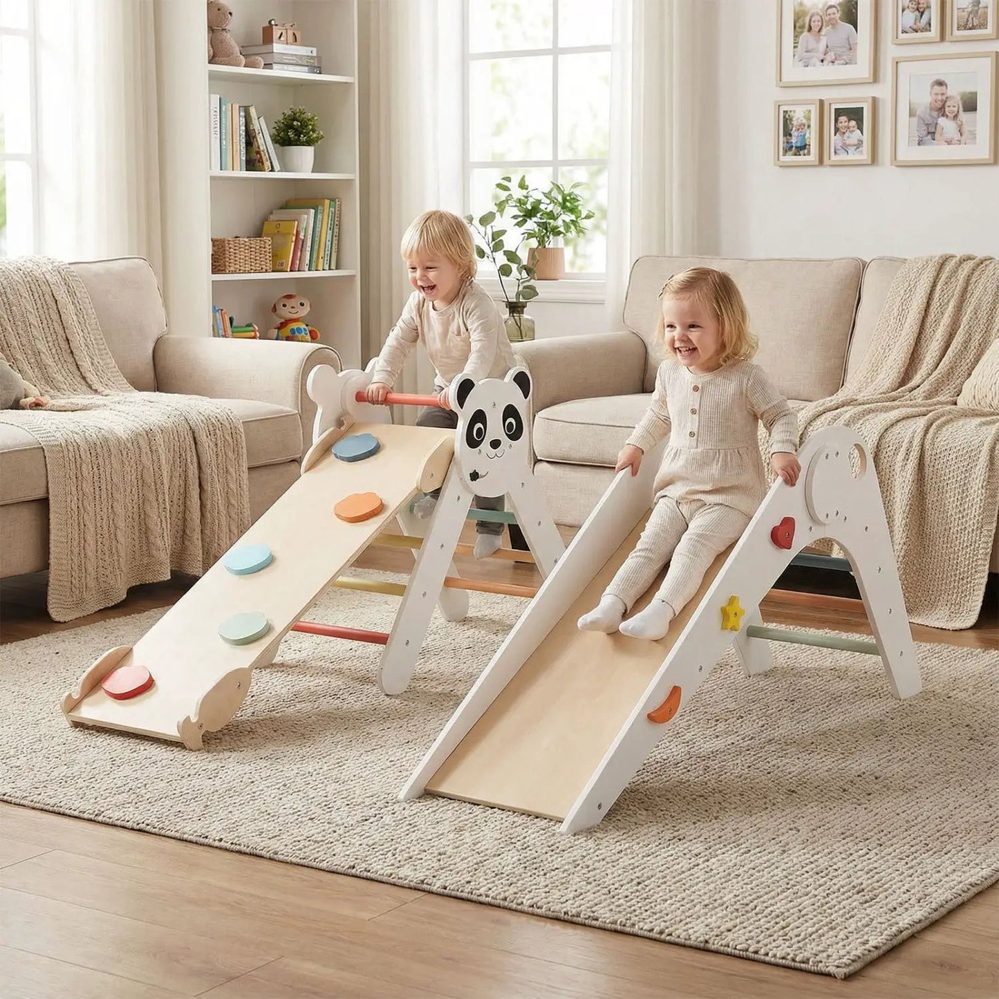 Triangle Foldable Kids Climbing Toys Panda Themed