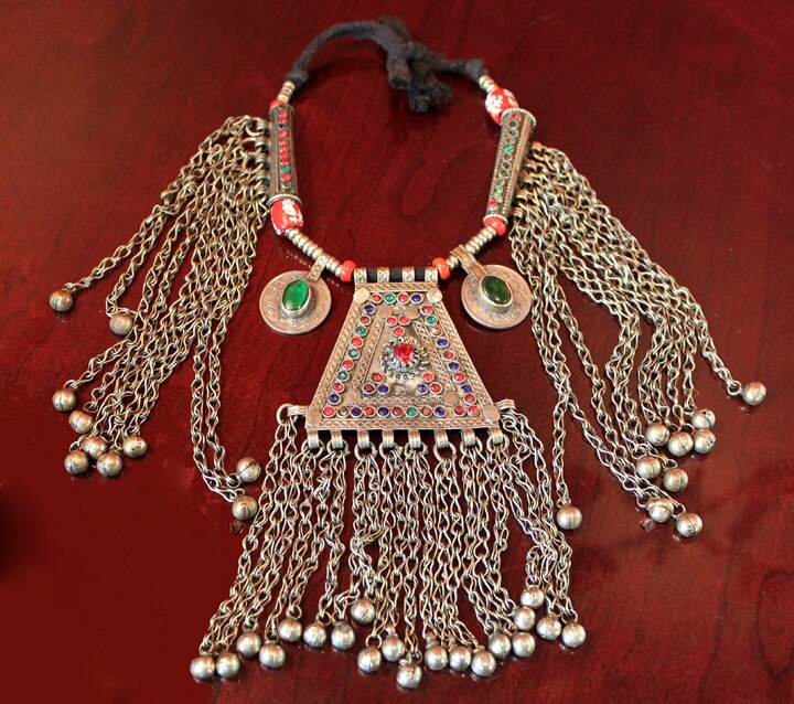 Tribal Necklace.  Hand Made Kuchi Necklace. Ethnic Jewelry Made in Afghanistan. Gift for Her. - Tampa Home & Garden Store
