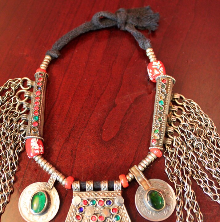 Tribal Necklace.  Hand Made Kuchi Necklace. Ethnic Jewelry Made in Afghanistan. Gift for Her. - Tampa Home & Garden Store