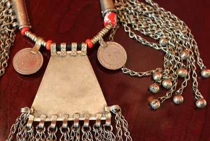 Tribal Necklace.  Hand Made Kuchi Necklace. Ethnic Jewelry Made in Afghanistan. Gift for Her. - Tampa Home & Garden Store