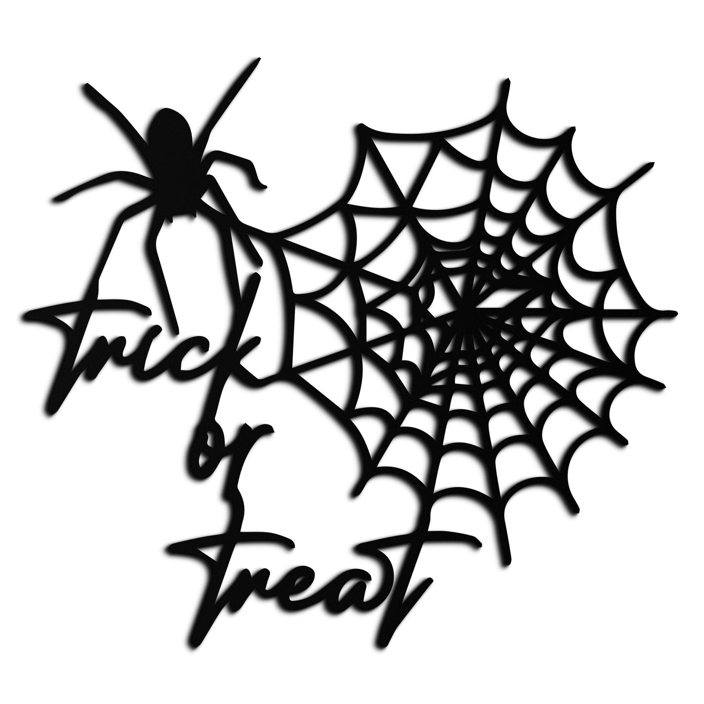 "Trick or Treat" Halloween Metal Wall Art – Spider Web Design- KAF278 - Tampa Home & Garden Store