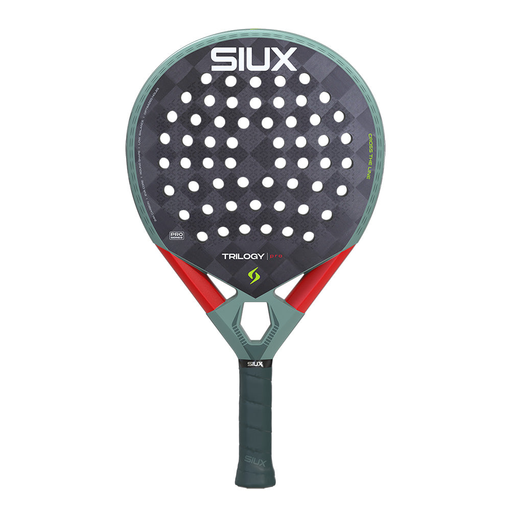 Trilogy Pro 2026 Ash Green padel racket by Siux USA with dark head and teal grip on Tampa Home & Garden Store