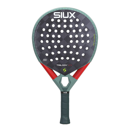 Trilogy Pro 2026 Ash Green padel racket by Siux USA with dark head and teal grip on Tampa Home & Garden Store