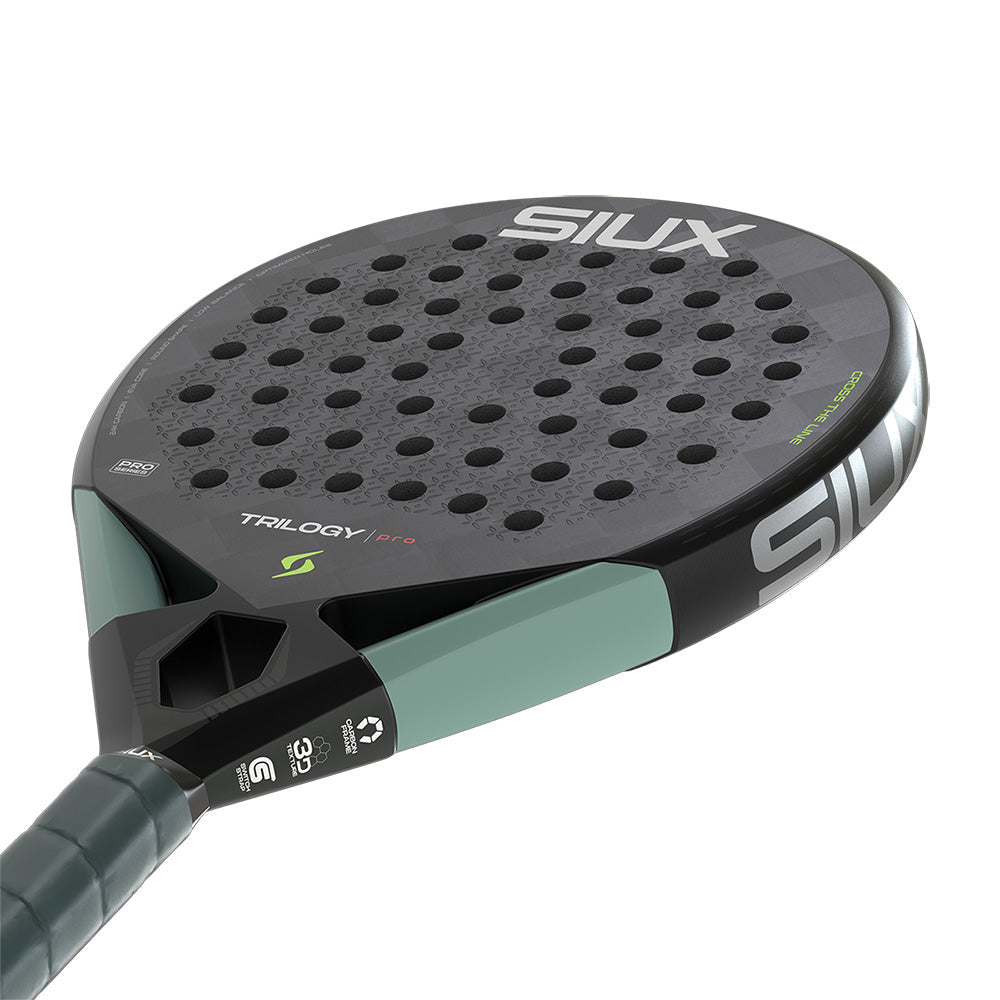 Padel racket Trilogy Pro 2026 Noir Fog by Siux USA, black with mint green accents on Tampa Home & Garden Store