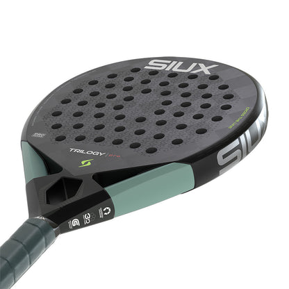 Padel racket Trilogy Pro 2026 Noir Fog by Siux USA, black with mint green accents on Tampa Home & Garden Store