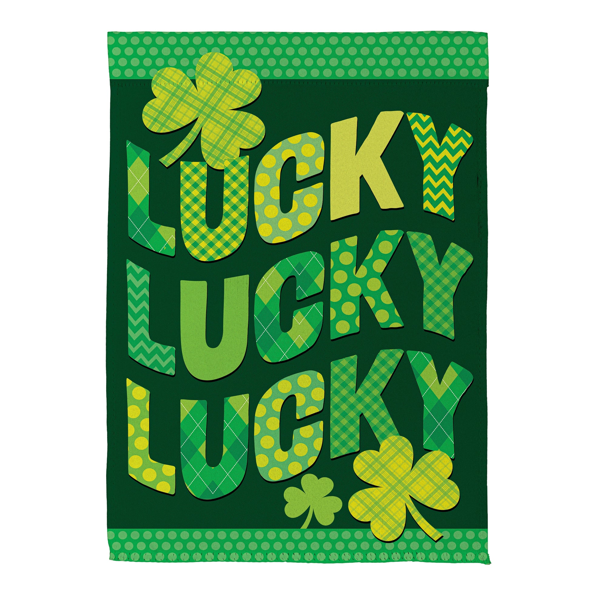Triple Lucky Suede House Flag - Tampa Home & Garden Store