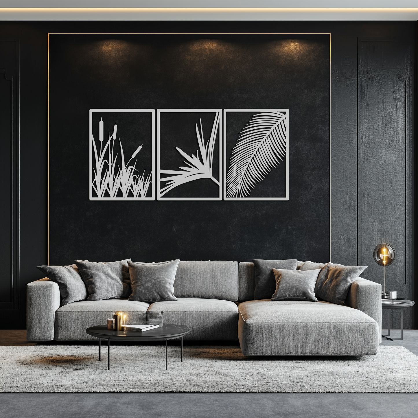 Tropical Metal Wall Art – 3-Panel Botanical Design - KAF216 - Tampa Home & Garden Store