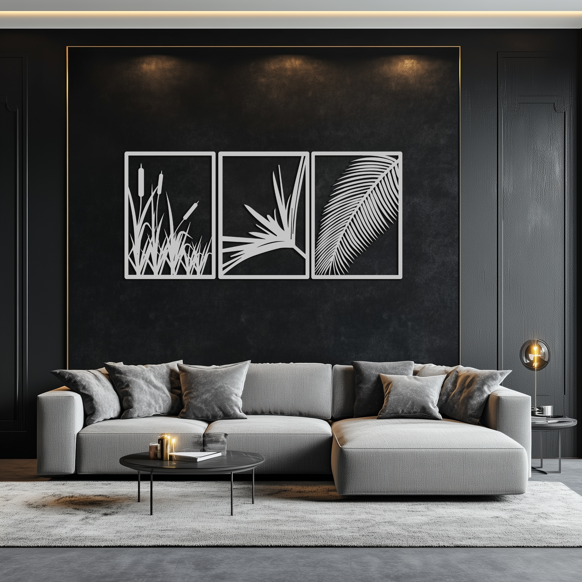 Tropical Metal Wall Art – 3-Panel Botanical Design - KAF216 - Tampa Home & Garden Store