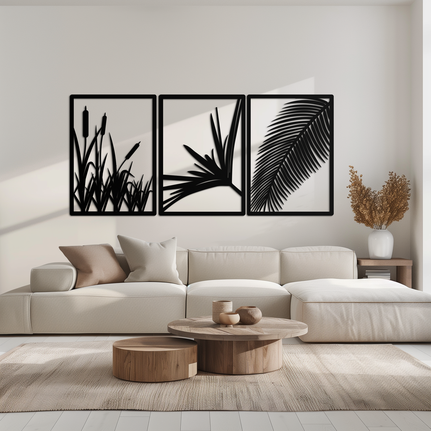 Tropical Metal Wall Art – 3-Panel Botanical Design - KAF216 - Tampa Home & Garden Store