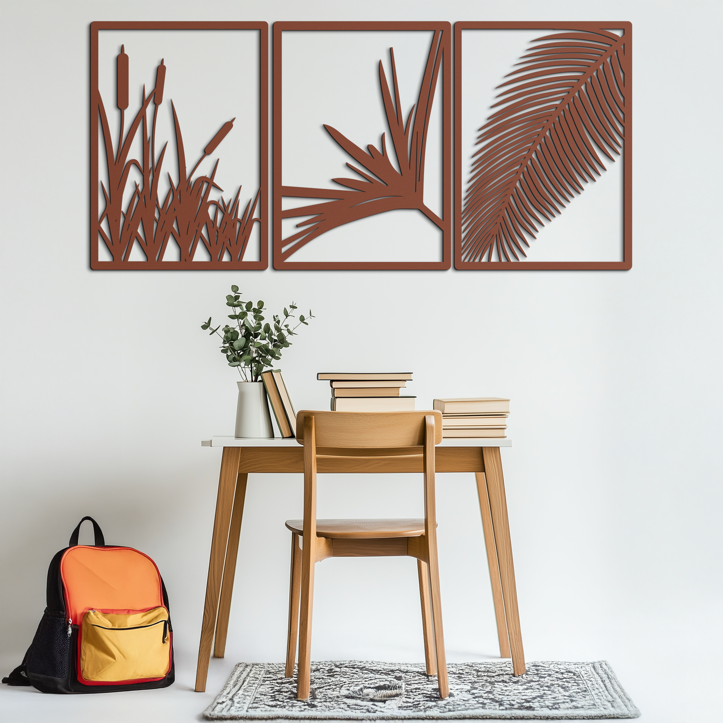 Tropical Metal Wall Art – 3-Panel Botanical Design - KAF216 - Tampa Home & Garden Store