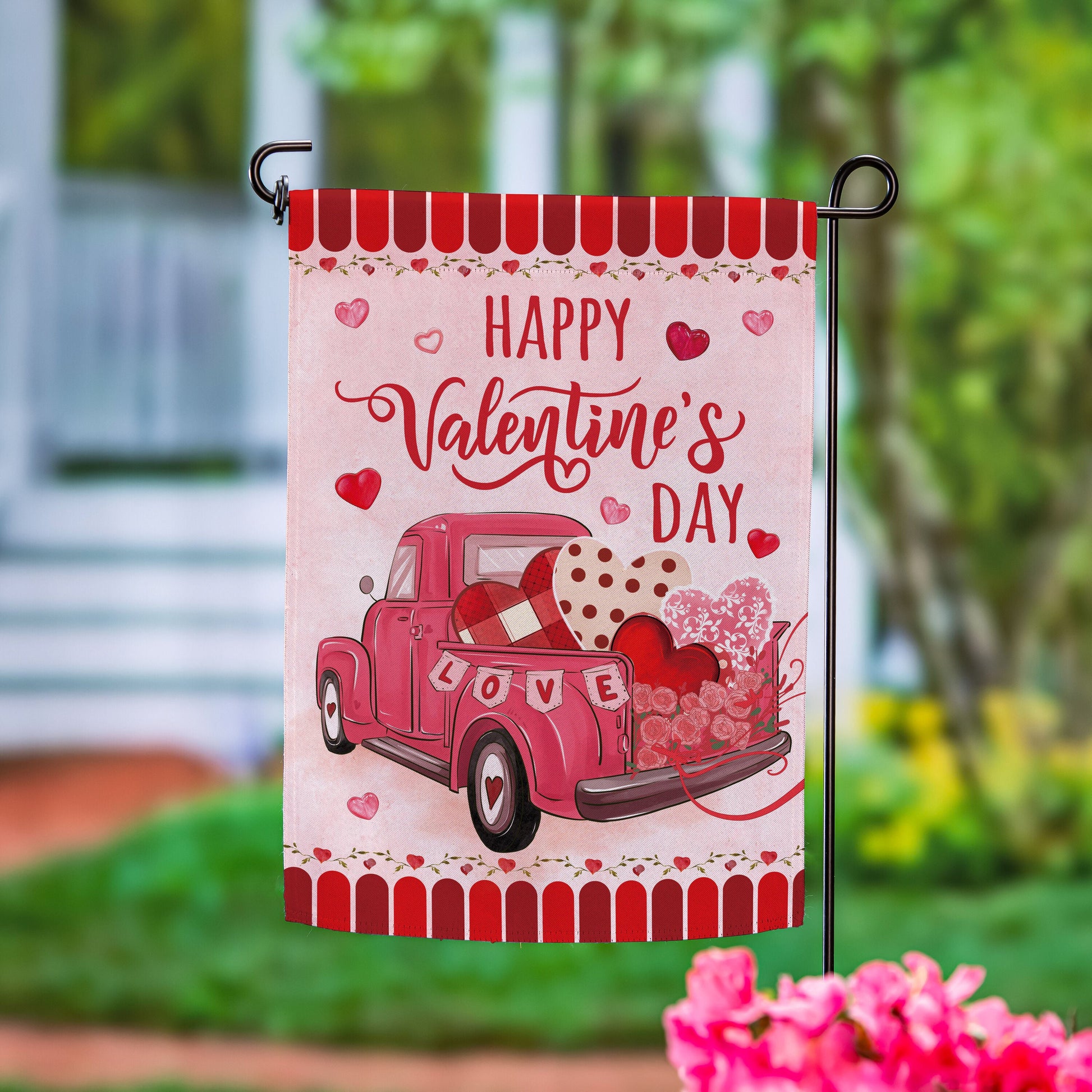 Truck Full Of Love Suede Garden Flag - Tampa Home & Garden Store