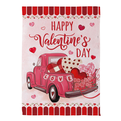 Truck Full Of Love Suede House Flag - Tampa Home & Garden Store