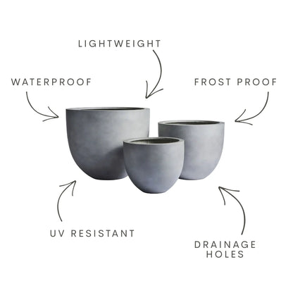The Tub Egg-Shaped Planter | Classic Fiberglass Pot