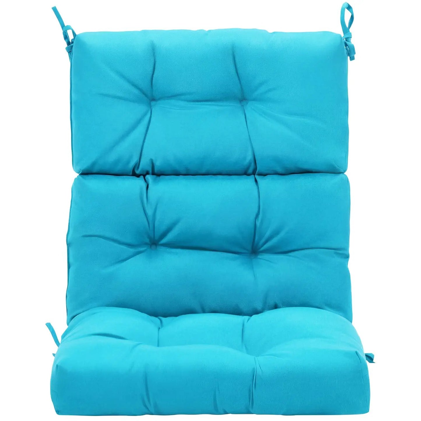 Tufted High Back Patio Chair Cushion Turquoise