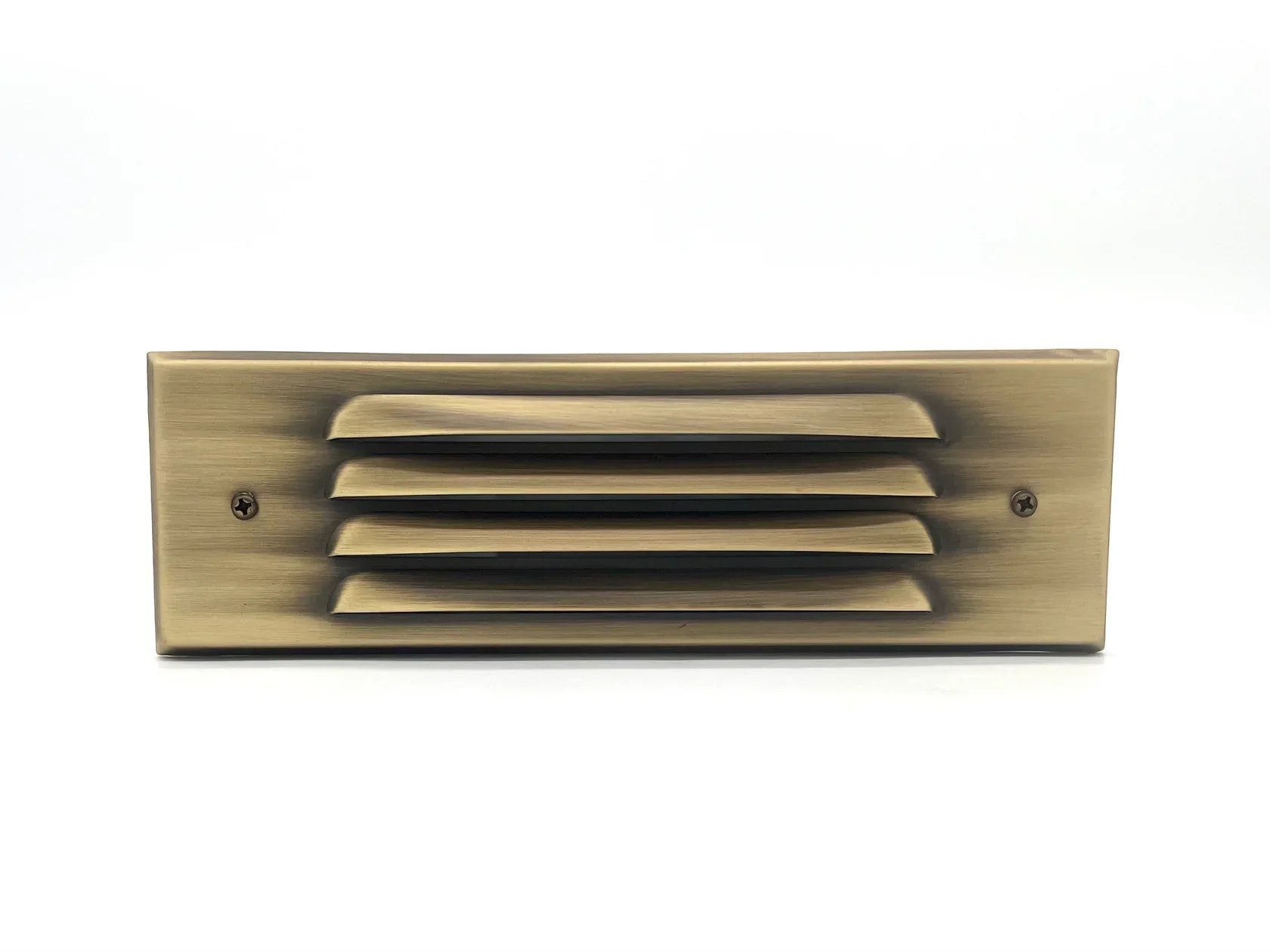 Tulay Antique Brass Louvered Step Light Low Voltage Landscape Lighting - Tampa Home & Garden Store