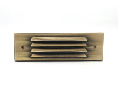 Tulay Antique Brass Louvered Step Light Low Voltage Landscape Lighting - Tampa Home & Garden Store