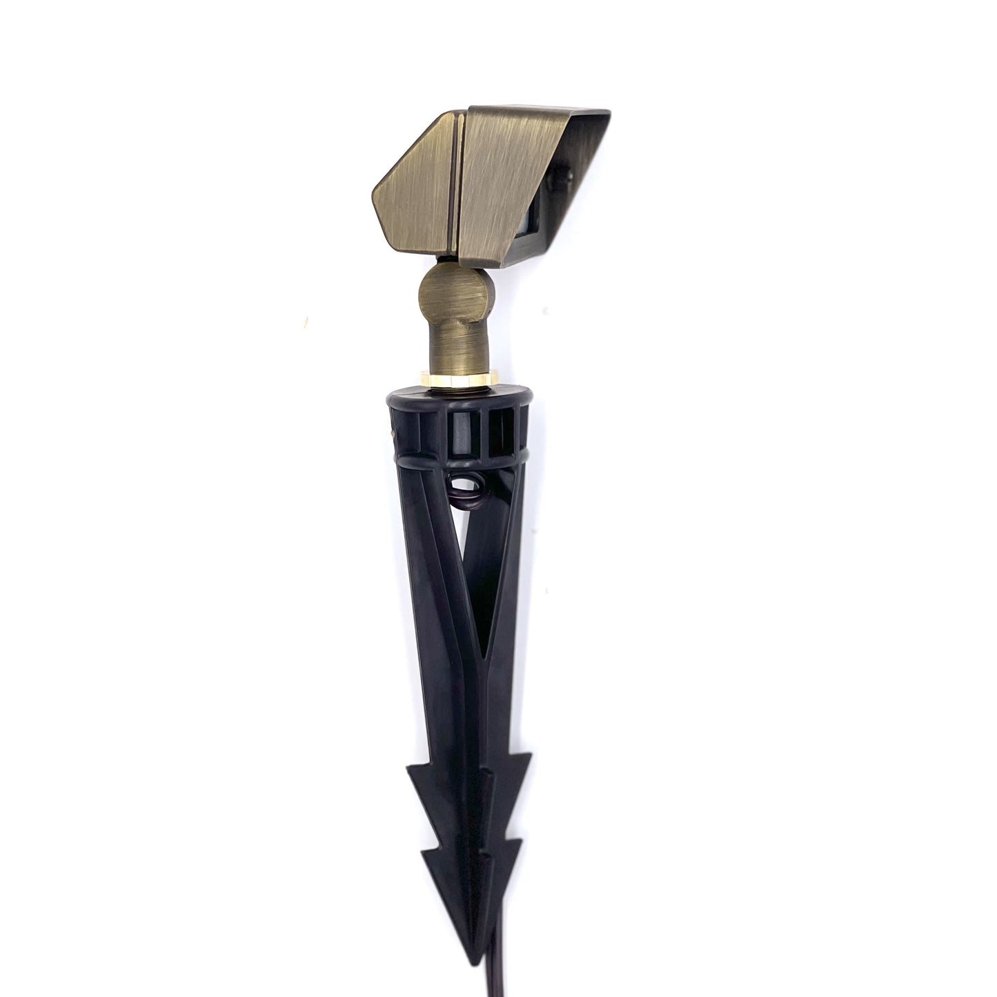 Tulay Antique Brass Squared Flood Light Low Voltage Landscape Lighting - Tampa Home & Garden Store