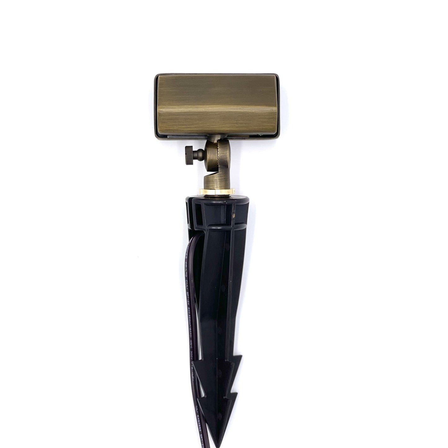 Tulay Antique Brass Squared Flood Light Low Voltage Landscape Lighting - Tampa Home & Garden Store