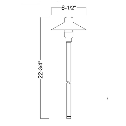 Tulay BH 18" Black Pathlight Low Voltage Landscape Lighting - Tampa Home & Garden Store