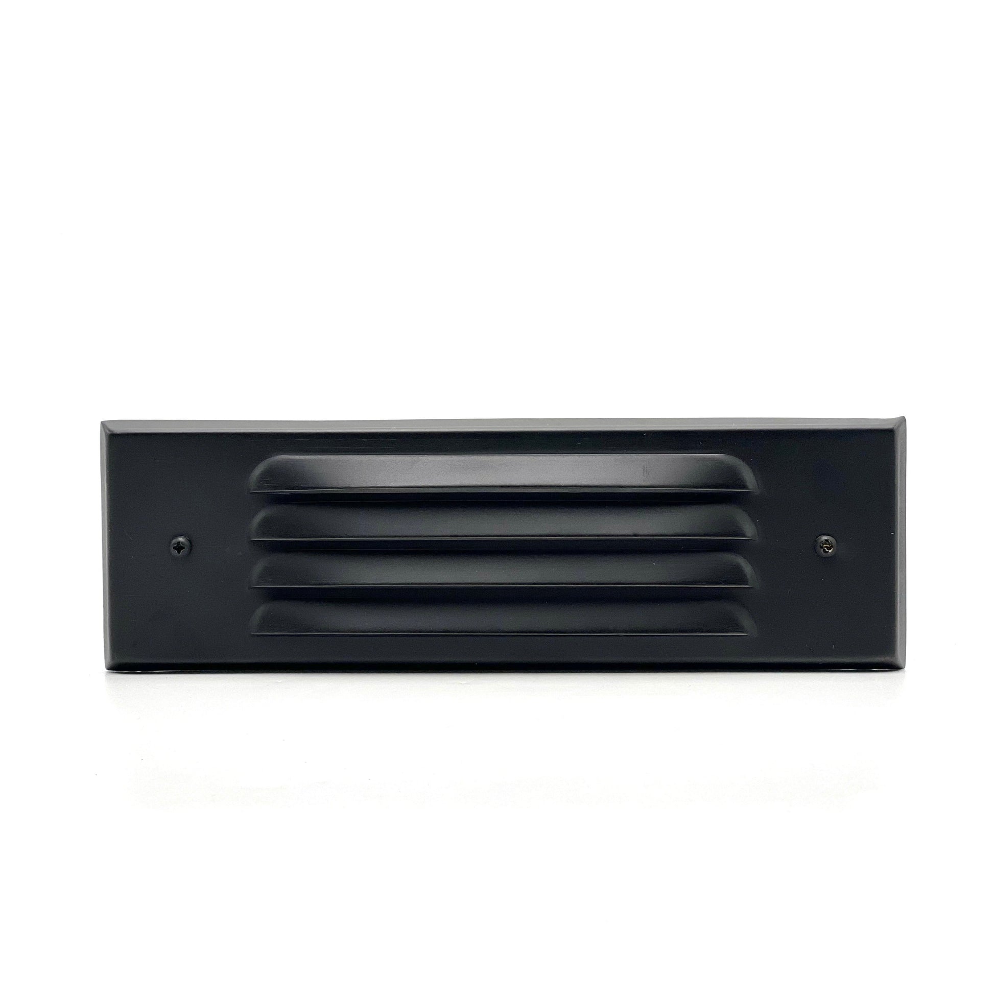 Tulay Black Louvered Brass Step Light Low Voltage Outdoor Lighting - Tampa Home & Garden Store
