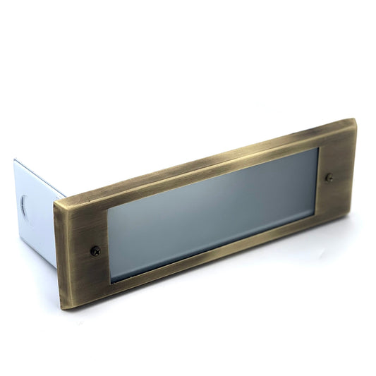 Tulay Cast Brass Step Light Frosted Lens Low Voltage Outdoor Lighting - Tampa soil911.com