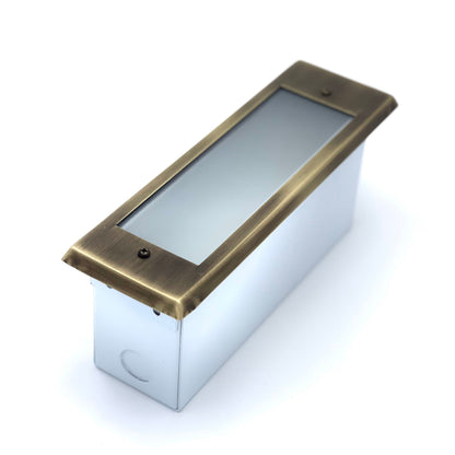 Tulay Cast Brass Step Light Frosted Lens Low Voltage Outdoor Lighting - Tampa soil911.com