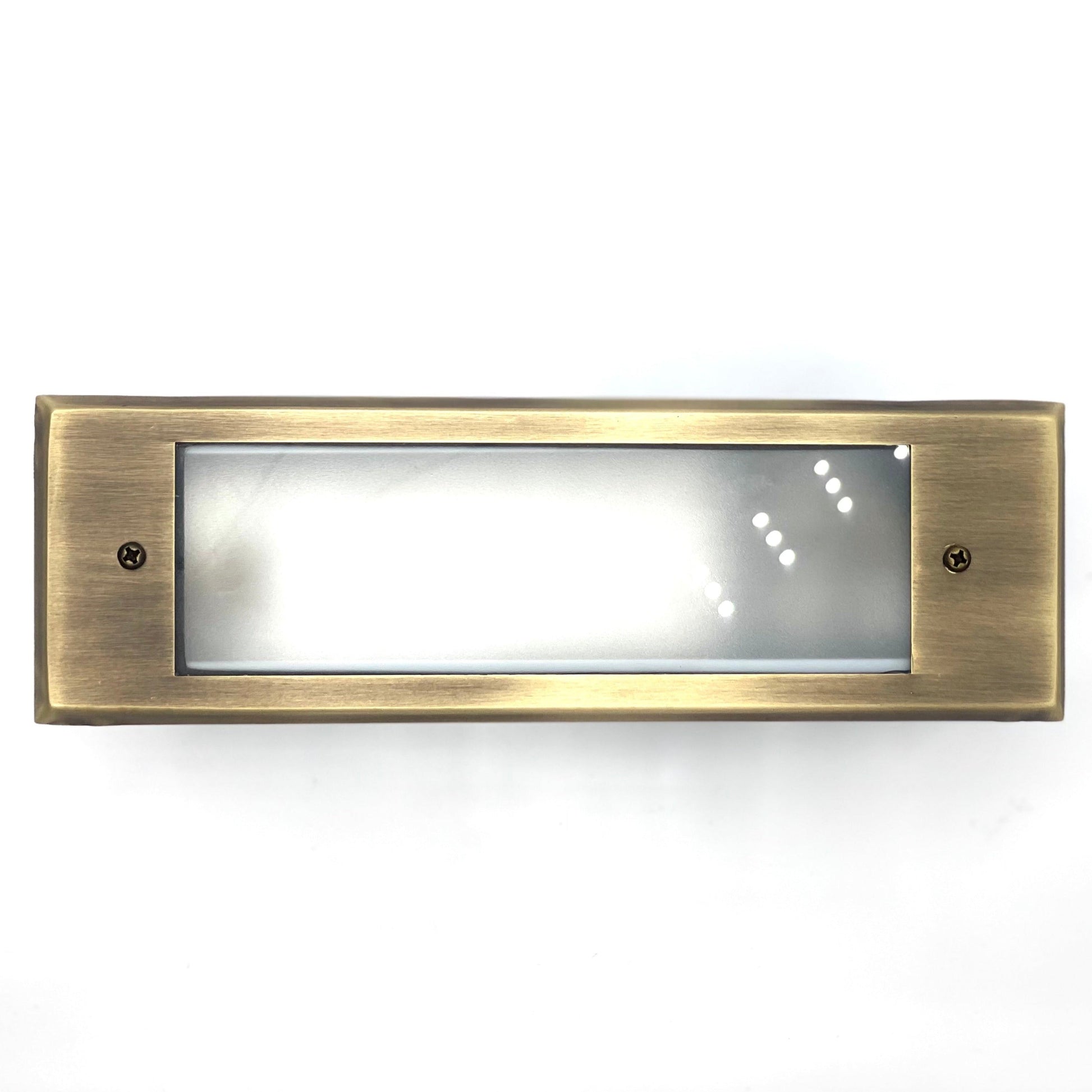 Tulay Cast Brass Step Light Frosted Lens Low Voltage Outdoor Lighting - Tampa soil911.com