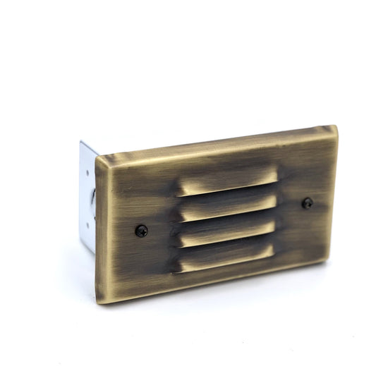 Tulay Outdoor Step Light Solid Brass Louvered Small Low Voltage Landscape Lighting - Tampa soil911.com