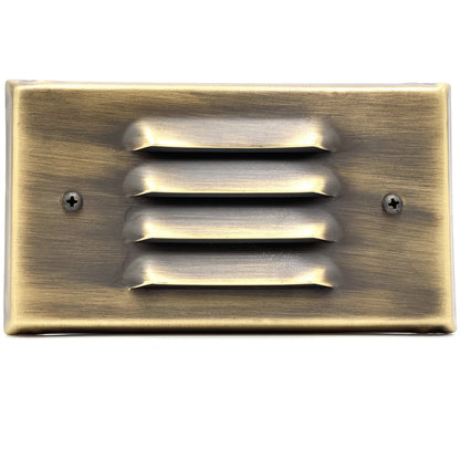 Tulay Outdoor Step Light Solid Brass Louvered Small Low Voltage Landscape Lighting - Tampa Home & Garden Store