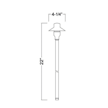 Tulay SH 18" Black Brass Path Light Low Voltage Outdoor Lighting - Tampa Home & Garden Store