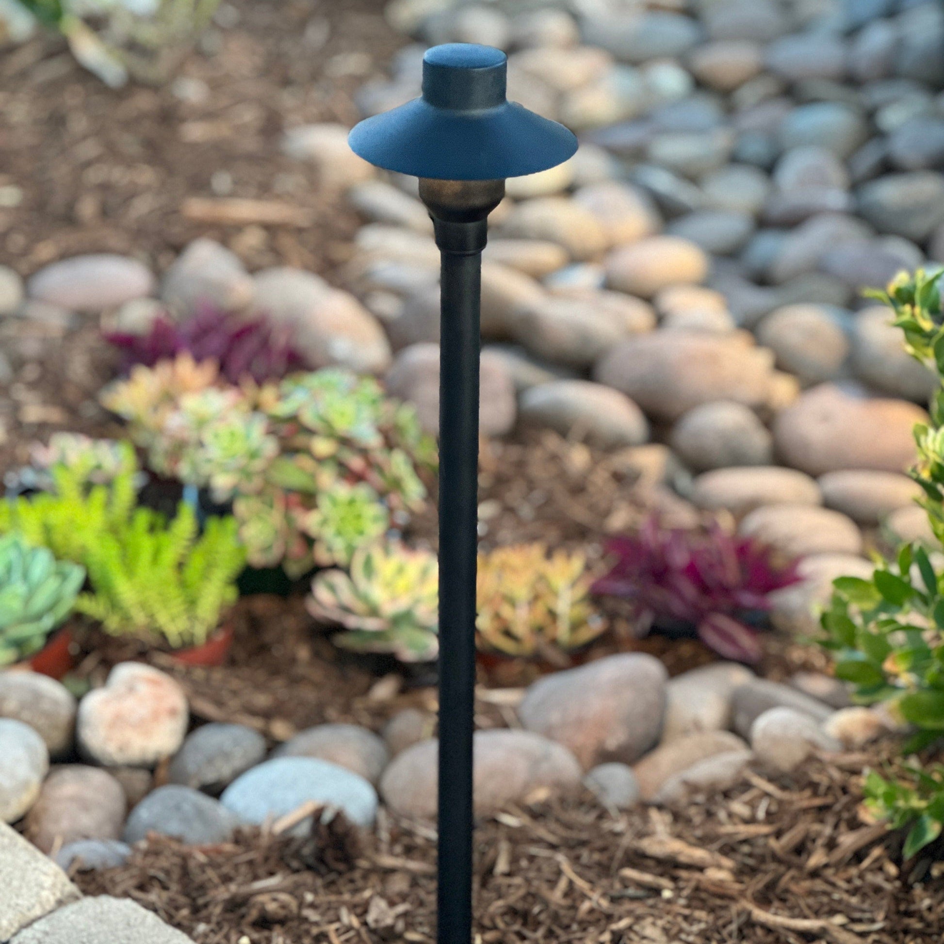 Tulay SH 18" Black Brass Path Light Low Voltage Outdoor Lighting - Tampa Home & Garden Store