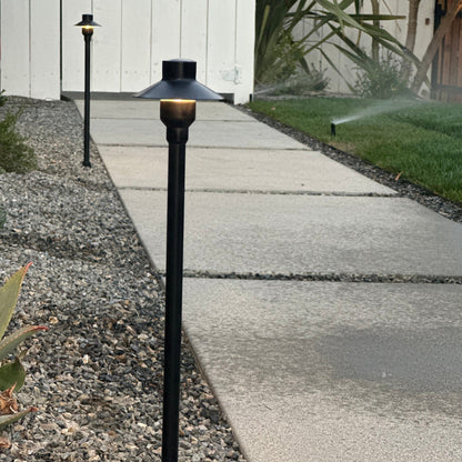 Tulay SH 18" Black Brass Path Light Low Voltage Outdoor Lighting - Tampa Home & Garden Store