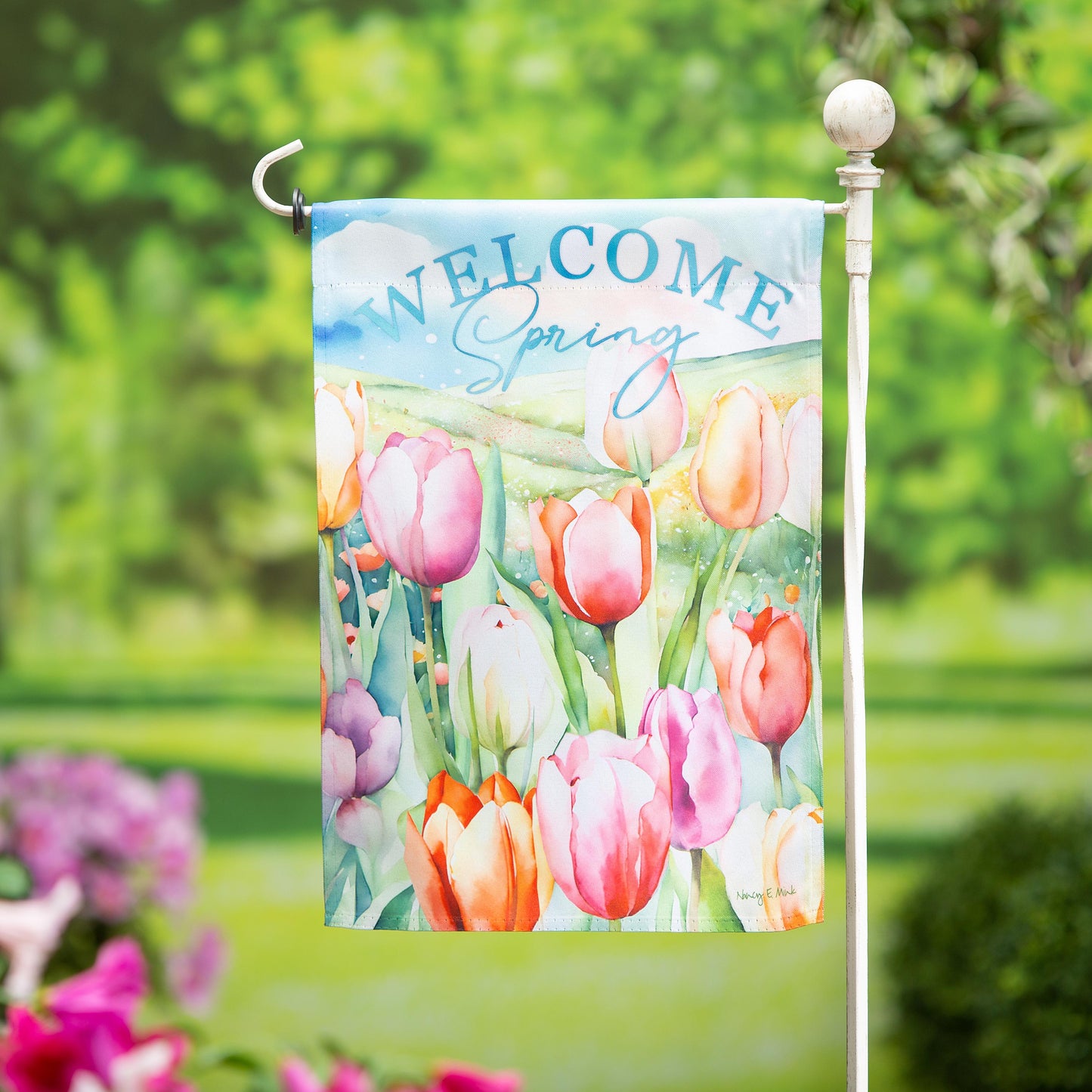 Tulip Fields Suede Garden Flag - Tampa Home & Garden Store