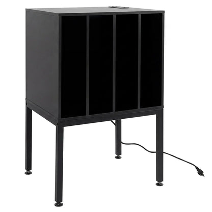 Turntable Record Player Stand with Power Outlets