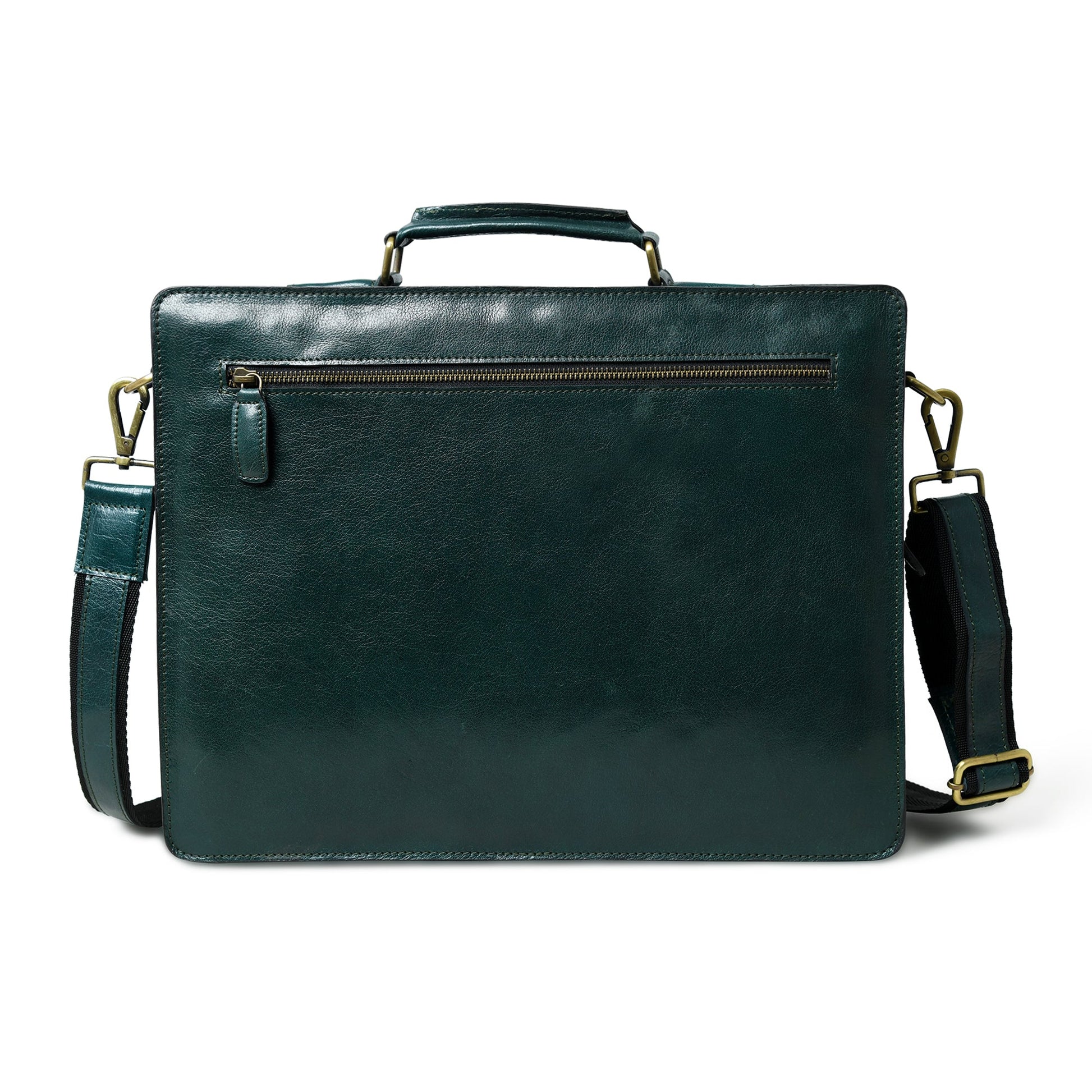 Tuscany Italian Leather Briefcase, Green - Tampa Home & Garden Store